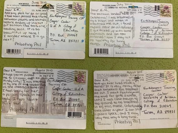 4 postcards