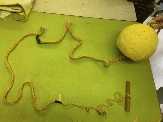 Sun with cord fully unraveled